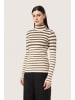 Soaked in Luxury Strickpullover SLSpina Slim fit in Morel and White Stripe
