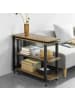 SoBuy Beistelltisch in Walnuss-Holzoptik matt - (W) 30 x (H) 69 x (L) 80 cm