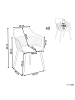 Beliani 2er-Set Esszimmerstuhl ALMIRA in Grau