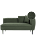 Beliani Chaiselongue CHEVANNES Grün/Schwarz - (W) 138 x (H) 74 x (L) 77 cm rechtsseitig