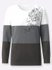 WITT WEIDEN Langarm-Pullover in anthrazit-ecru-gemustert