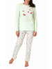 NORMANN Schlafanzug lang Melone Pyjamahose allover - 71396 in grün