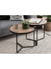 Beliani 2er-Set Couchtisch MELODY in Braun/Schwarz