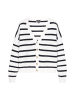 DreiMaster Women Cardigan in offwhite navy stripe