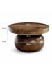 KADIMA DESIGN Couchtisch 50x50x30,5 cm Massivholz Walnussfarben Sofatisch