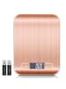 Intirilife Digitale Küchenwaage - 5kg Elektronische Waage in ROSÉ GOLD
