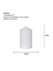 STAR Trading LED Blockkerze ,Flamme', Batterie und Timer, flackernd, warmweiß, 15cm