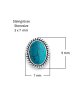 mantraroma 925er Silber - Ohrstecker (L) 9 x (B) 7 mm mit Türkis