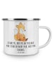 Mr. & Mrs. Panda Camping Emaille Tasse Fuchs Multiple Sklerose m... in Weiß