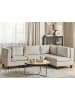 Beliani 4-tlg Ecksofa UNSTAD in Beige/Schwarz