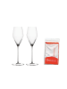 Spiegelau 3er Set Champagnergläser + Poliertuch Definition 250 ml in transparent