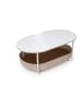 relaxdays Couchtisch in Weiß/ Beige - (B)100 x (H)55 x (T)45 cm