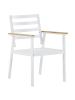Beliani 4er-Set Gartenstuhl CAVOLI in Weiß/Beige/Braun