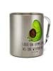 Mr. & Mrs. Panda Thermobecher Avocado Pfeifen mit Spruch in Silber