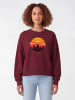 wat? Apparel Sweatshirt Sunset forest in Weinrot