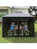 COSTWAY 3,3m Pavillon mit 4 Moskitonetz in Grau