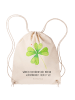 Mr. & Mrs. Panda Stofftasche Blume Kleeblatt mit Spruch in Creme