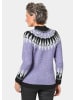 GOLDNER Norweger-Pullover mit wärmender Schurwolle in opalflieder / gemustert