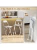 HOMCOM Barhocker-37L x 45B x 87H cm-Weiß