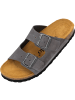Palado Pantoletten Korfu Velours Premium Leather in Grau
