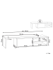 Beliani TV-Schrank YONKERS in Weiß/Braun - (W) 110 x (H) 32 x (L) 40 cm