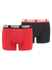 Puma Boxershorts PUMA BASIC BOXER 2P in 786 - Red / Black