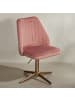 KADIMA DESIGN Schreibtischstuhl Samt Design Drehstuhl mit Lehne, Schalenstuhl in Rosa
