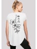F4NT4STIC Long Cut T-Shirt Japan Flower in weiß