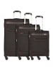 Worldpack Denver 4 Rollen Kofferset 3-teilig schwarz