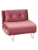 Beliani Einzelsofa VESTFOLD in Rosa/Gold - (W) 85 x (H) 81 x (L) 80 cm