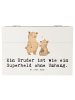 Mr. & Mrs. Panda Aufbewahrungsbox Spruch Bruder Superheld mit Sp... in Weiß