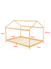 en.casa Kinderbett Vindafjord + HKSM in Beige (B)70cm (L)140cm