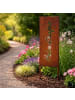relaxdays Edelrost-Gartendeko "Heimathafen" in Braun - 85 x 28 cm