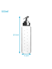 Intirilife 2-teiliges Set Essigspender Ölspender in Transparent