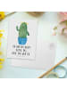 Mr. & Mrs. Panda Postkarte Kaktus Heilig mit Spruch in Weiß