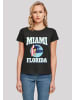 F4NT4STIC Box Tee Betty Boop Miami Florida Surf Scene in schwarz