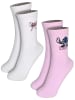 Lilo & Stitch 2er Pack Disney Lilo & Stitch Socken LOVE Sneaker Strümpfe in weiss/rosa