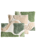 Beliani 3er-Set Dekokissen ALSTONIA in Beige/Grün/Weiß