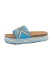 Ital-Design Sandale & Sandalette in Blau und Gold