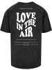 Merchcode T-Shirt "Love In The Air Acid Washed Heavy Oversize Tee" in Schwarz
