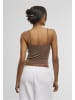 Urban Classics Urban Classics Ladies Sports Top adjustable Ladies Sports Top adjustable in mocca brown