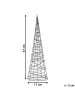Beliani LED Deko KOTALA in Silber - (W) 17 x (H) 57 x (L) 17 cm