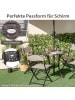 COSTWAY Gartentisch mit Schirmloch ⌀79cm in Bronze