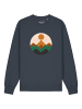 wat? Apparel Sweatshirt Geometric Landscape 2 in India Ink Grey
