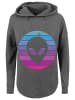 F4NT4STIC Oversized Hoodie Alien Kopf in charcoal