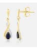 Diamant L'éternel Ohrhänger, mit Saphir, 375 Gelbgold