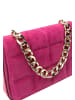 faina Schultertasche Aus Leder in Fuchsia