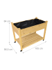 relaxdays Hochbeet in Natur - (B)105 x (H)84 x (T)56,5 cm