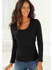 Vivance Langarmshirt in petrol, schwarz