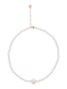 faina Women Necklace in Rose Gold White